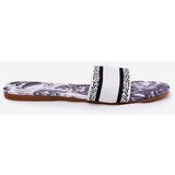 Boto Patterned Flat Women's Sandals White Leysi | Shoptok.si