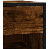 vidaXL Klop za čevlje dimljen hrast 60x40x53,5 cm inž. les in kovina | Shoptok.si