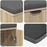  Klupa za hodnik s jastukom Sonoma hrast 80 x 38 x 46 cm | shoptok.hr