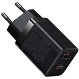 Baseus Super Si Pro brzi punjač USB + USB-C 30W, crni | shoptok.hr