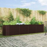  Povišena gredica Smeđa 400 x 80 x 81 cm Čelik | shoptok.hr