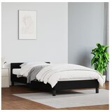  posteljni okvir z vzglavjem črn 90x200 cm blago | Shoptok.si