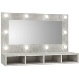 vidaXL Kupaonski ormarić s LED ogledalom boja betona 90 x 31,5 x 62 cm cijene