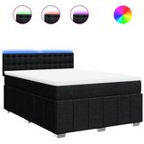  Krevet s oprugama i madracem crni 160x200 cm od tkanine | shoptok.hr