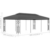  Sjenica 3 x 6 m antracit | shoptok.hr