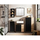 Stylife Kopalniški Regal Emmik, Črna, Barva Hrasta | Shoptok.si