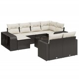  11-dijelni set vrtnih sofa od poliratana s jastucima crni Crna 66 x 62 x 69 cm | Shoptok.si