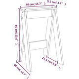  Stolci 2 kom bijeli 40x40x60 cm od masivne borovine | shoptok.hr