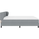  Krevet s uzglavljem i madracem Svjetlosiva 200x200 cm Tkanina | shoptok.hr