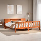 vidaXL Krevet s regalom za knjige bez madraca 180x200 cm od borovine | shoptok.hr