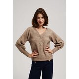Marisse Dark Beige V-Neck Sweater Cijene