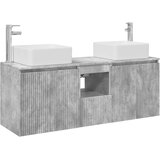  Set ormarića za kupaonicu 3 kom. Betonska siva 53 x 35 x 63 cm | shoptok.hr