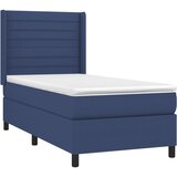  box spring s madracem LED plavi 90x200 cm od tkanine | shoptok.hr