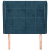  Uzglavlje s ušima tamnoplavo 103x23x118/128 cm baršunasto | Eponuda.ba