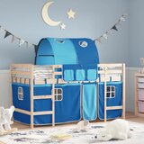  The Living Store Otroški pograd s tunelom moder 80x200 cm trdna borovina - Otroški Pograd, (21452263) | Shoptok.si