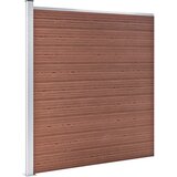  Set WPC ograda 4 kvadratne + 1 kosa 792 x 186 cm smeđi | shoptok.hr