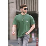 Madmext Khaki Oversize Men's T-Shirt with Pocket Detail 7001 cene