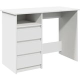 vidaXL Pisalna miza bela 102x50x75 cm inženirski les | Shoptok.si