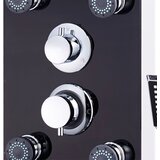 PANEL za tuširanje od stakla 25 x 44,6 x 130 cm crni | shoptok.hr