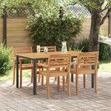  Vanjski stol Prirodna i crna 150 x 90 x 75 cm | shoptok.hr