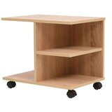 vidaXL police s kotačima 50 x 35 x 42 cm boja hrasta | shoptok.hr