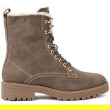 Shelvt Stylish dark beige hiking boots with a thick sole Cene