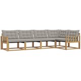 vidaXL Zunanja garnitura za sedenje 5 pcs Bela in svetlo siva, (5000280817) | Shoptok.si