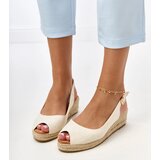 Gemre Beige wedge espadrille sandals Nevarez | Shoptok.si