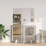  Vrata za pse z stojali 2 pcs Siva Sonoma 100 x 100 cm, (5000215008) | Shoptok.si