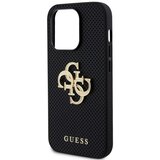 Guess Ohišje za iPhone 15 Pro Perforirano z logotipom 4G v bleščeči kovini, Črna, (21730994) Cene