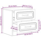  Noćni ormar s ladicama 2 pcs Siva sonoma 43 x 34,5 x 44,5 cm | shoptok.hr