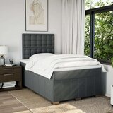 vidaXL Box spring postelja z vzmetnico temno siva 120x190 cm blago | Shoptok.si