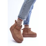 Boto Suede Snow Boots On Platform Dark Beige Corcoran | shoptok.hr