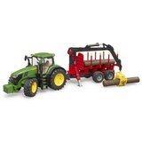 Bruder traktor John deere 7R 350 sa prikolicom za drva ( 031541 ) Cene