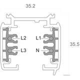 Planetitaly Trifazni tir 2 metra 230V svetlobni sistem za trifazne reflektorje 3-Phase BELA BARVA 2MT, (20561608) | Shoptok.si