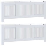 vidaXL pokrivač radijatora 2 pcs bijelo (142-205) x 20.5 x 81.5 cm | shoptok.hr