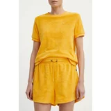 Picture Kratke hlače Carel ženske, rumena barva, WSH057