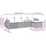 vidaXL 5-dijelni set vrtnih sofa s jastucima poliratan smeđi | shoptok.hr