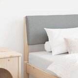  Tapecirani uzglavlje Svijetlo siva 80 cm Čvrsto borovo drvo | shoptok.hr