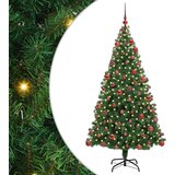 vidaXL Umestno božično drevo Zelena 180 cm PVC, jeklo in plastika | Shoptok.si