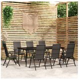  9-dijelni vrtni blagovaonski set crni | shoptok.hr