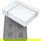 Dooky Luxury Memory Box Double Frame Handprint set za bebine otiske 1 kom | shoptok.hr