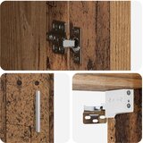  Polica na zidu Zidna montaža Staro drvo 80 x 36 x 80 cm | Shoptok.si