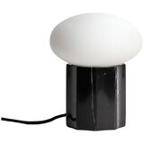 Kave Home Bijela/crna metalna stolna lampa sa staklenim sjenilom (visina 20 cm) Idela – Cijene