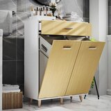 MID.YOU Srednje Visoka Omara Landos M, Bela, Barva Hrasta | Shoptok.si