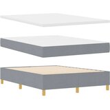Box LED Box Spring Postelja Svetlo siva 140 x 190 cm blago, (5000127478) | Shoptok.si