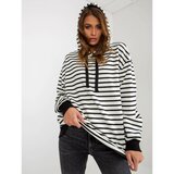 Fashion Hunters Sweatshirt-FA-BL-8287.20P-white and black Cene