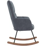 vidaXL Stolica za ljuljanje tamnosiva baršunasta | shoptok.hr