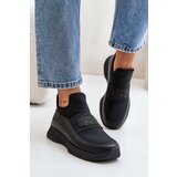 ARTIKER Sporty Shoes On Platform Leather Black Cene