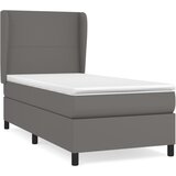  s oprugama i madracem sivi 80 x 200 cm od umjetne kože | shoptok.hr